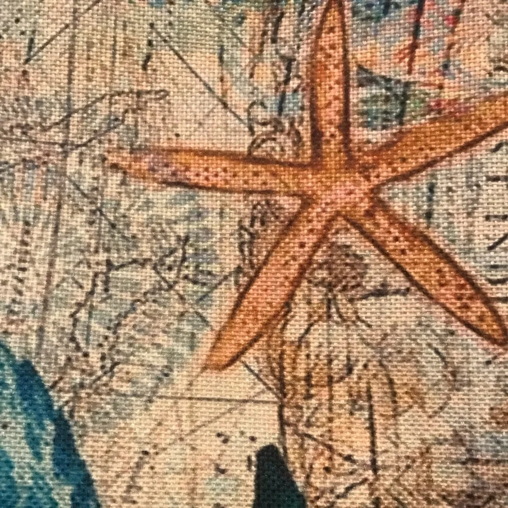 Beachy Accent throw pillow cover with sea turtle design - Picture 8 of 14